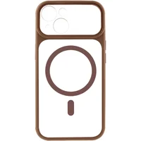 Чохол TPU+PC GETMAN Moon Clear with MagSafe для Apple iPhone 14 (6.1") Brown