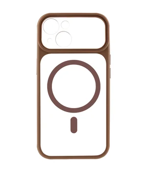 Чохол TPU+PC GETMAN Moon Clear with MagSafe для Apple iPhone 14 (6.1") Brown