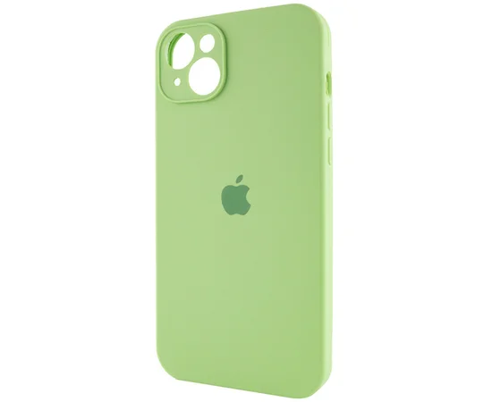 Чехол Silicone Case Full Camera Protective (AA) для Apple iPhone 14 (6.1") Зеленый / Pistachio