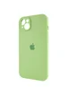 Чехол Silicone Case Full Camera Protective (AA) для Apple iPhone 14 (6.1") Зеленый / Pistachio