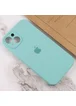 Чехол Silicone Case Full Camera Protective (AA) для Apple iPhone 14 (6.1") Бирюзовый / Marine Green / PVH
