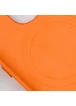 Кожаный чехол Leather Case (AAA) with MagSafe and Animation для Apple iPhone 14 (6.1") Orange