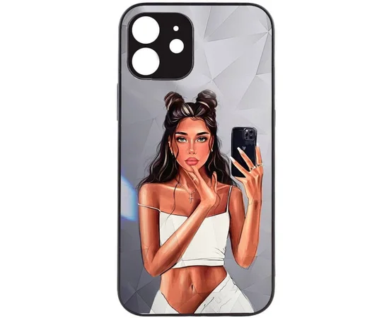 TPU+PC чехол Prisma Ladies для Apple iPhone 14 (6.1") Black in White