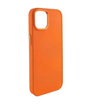 TPU чехол Bonbon Metal Style для Apple iPhone 14 (6.1") Оранжевый / Papaya