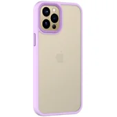 TPU+PC чехол Metal Buttons для Apple iPhone 14 (6.1") Сиреневый