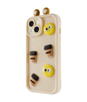 Чехол TPU Toys Case with Ears для Apple iPhone 14 (6.1") Sand