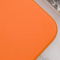 Кожаный чехол Leather Case (AAA) with MagSafe and Animation для Apple iPhone 14 (6.1") Orange