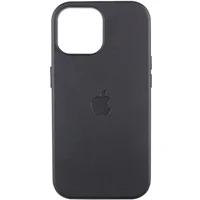 Шкіряний чохол Leather Case (AAA) з MagSafe and Animation для Apple iPhone 14 (6.1") Midnight