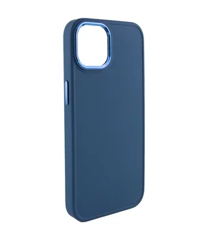 TPU чехол Bonbon Metal Style для Apple iPhone 14 (6.1") Синий / Cosmos blue