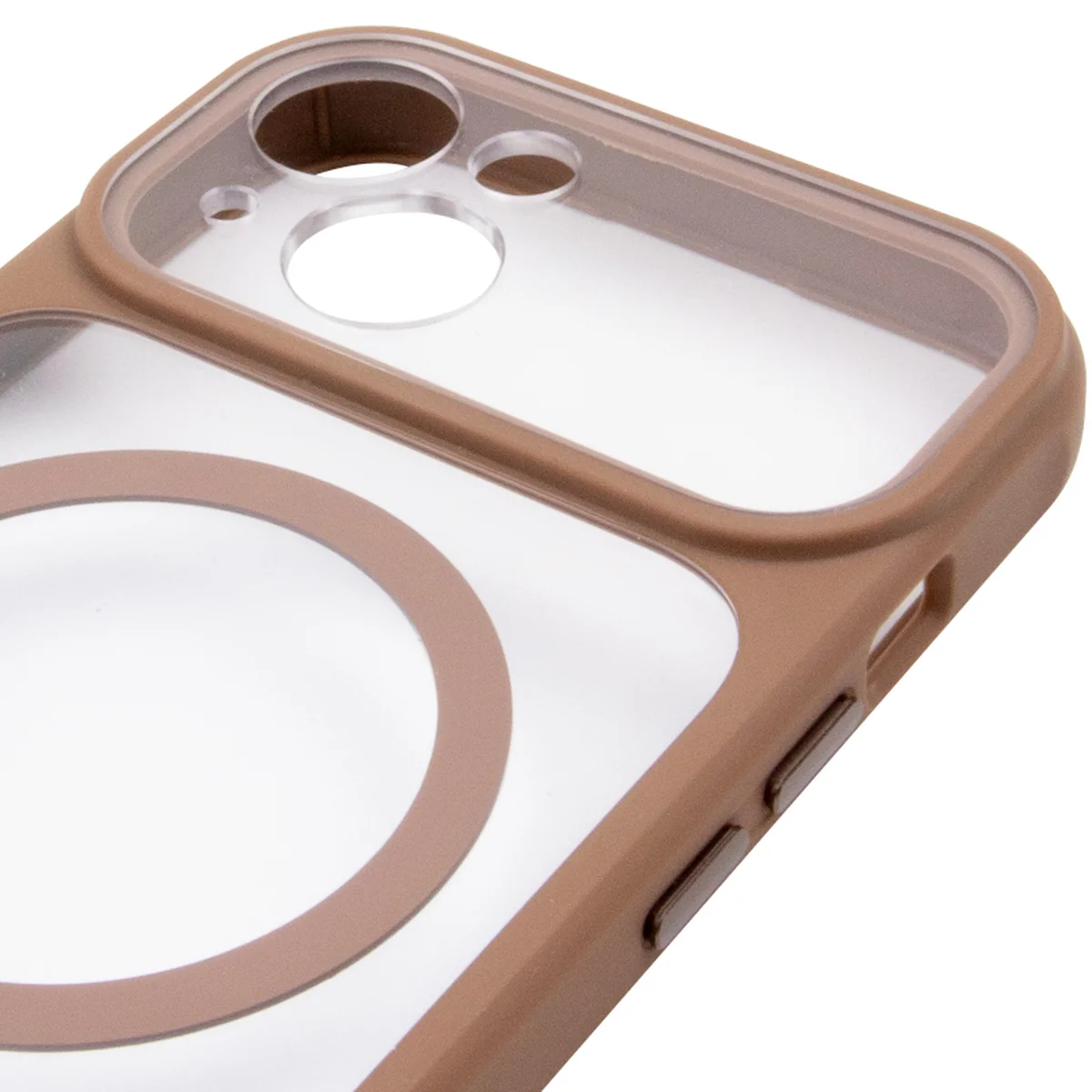 Чохол TPU+PC GETMAN Moon Clear with MagSafe для Apple iPhone 14 (6.1") Brown