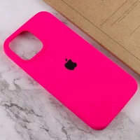 Чехол Silicone Case Full Protective (AA) для Apple iPhone 14 (6.1") Розовый / Barbie pink