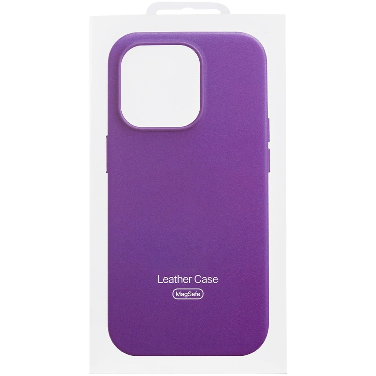 Кожаный чехол Leather Case (AAA) with MagSafe and Animation для Apple iPhone 14 (6.1") Deep Violet