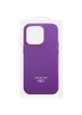Кожаный чехол Leather Case (AAA) with MagSafe and Animation для Apple iPhone 14 (6.1") Deep Violet