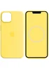 Чохол Silicone case (AAA) full with Magsafe and Animation для Apple iPhone 14 (6.1") Жовтий / Canary Yellow