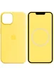 Чохол Silicone case (AAA) full with Magsafe and Animation для Apple iPhone 14 (6.1") Жовтий / Canary Yellow