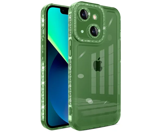 Чехол TPU Starfall Clear для Apple iPhone 14 (6.1") Зеленый