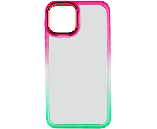 Чехол TPU+PC Fresh sip series для Apple iPhone 14 (6.1") Салатовый / Розовый