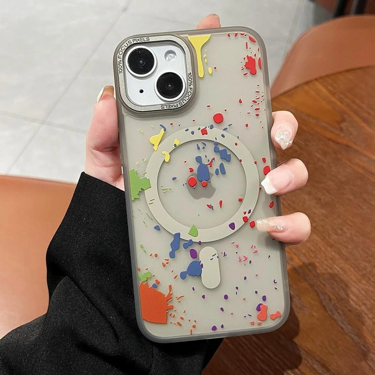 Чехол TPU+PC Flush with MagSafe для Apple iPhone 14 (6.1") Titanium grey