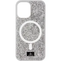 TPU чехол Bling World Rock Diamond with MagSafe для Apple iPhone 14 (6.1") Silver