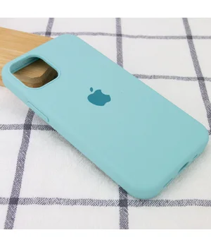 Чехол Silicone Case Full Protective (AA) для Apple iPhone 14 (6.1") Бирюзовый / Marine Green
