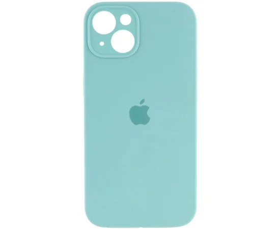 Чехол Silicone Case Full Camera Protective (AA) для Apple iPhone 14 (6.1") Бирюзовый / Marine Green