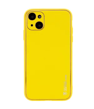 Шкіряний чохол Xshield для Apple iPhone 14 (6.1") Жовтий / Yellow