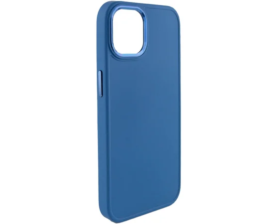 TPU чехол Bonbon Metal Style для Apple iPhone 14 (6.1") Синий / Denim Blue