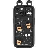 Чехол TPU Toys Case with Ears для Apple iPhone 14 (6.1") Black