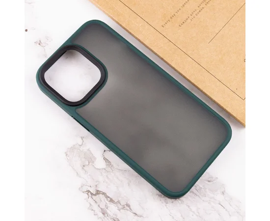 TPU+PC чехол Metal Buttons для Apple iPhone 14 (6.1") Зеленый