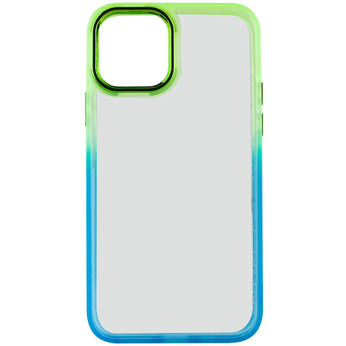 Чехол TPU+PC Fresh sip series для Apple iPhone 14 (6.1") Бирюзовый / Лимонный
