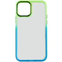 Чехол TPU+PC Fresh sip series для Apple iPhone 14 (6.1") Бирюзовый / Лимонный