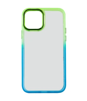 Чехол TPU+PC Fresh sip series для Apple iPhone 14 (6.1") Бирюзовый / Лимонный