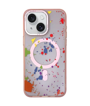 Чохол TPU+PC Flush with MagSafe для Apple iPhone 14 (6.1") Baby pink