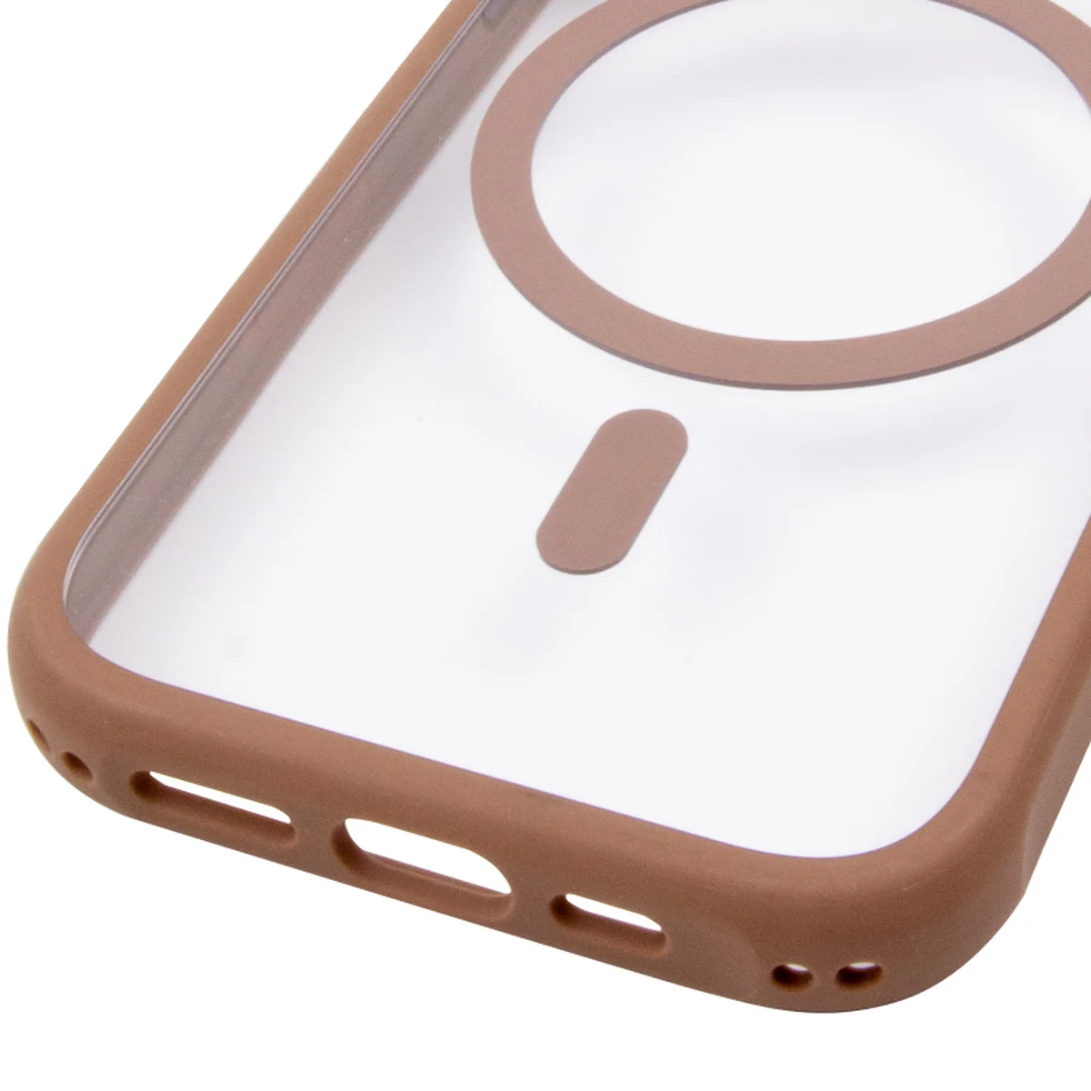 Чохол TPU+PC GETMAN Moon Clear with MagSafe для Apple iPhone 14 (6.1") Brown