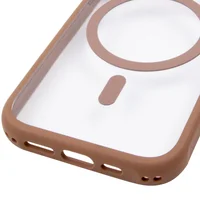 Чохол TPU+PC GETMAN Moon Clear with MagSafe для Apple iPhone 14 (6.1") Brown