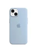 Чехол Silicone case (AAA) full with Magsafe для Apple iPhone 14 (6.1") Голубой / Sky