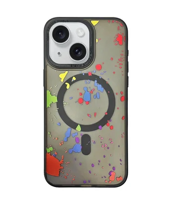 Чохол TPU+PC Flush with MagSafe для Apple iPhone 14 (6.1") Titanium black Чохол TPU+PC Flush with MagSafe для Apple iPhone 14 (6.1") Titanium black