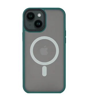 TPU+PC чохол Metal Buttons with MagSafe для Apple iPhone 14 (6.1") Зелений