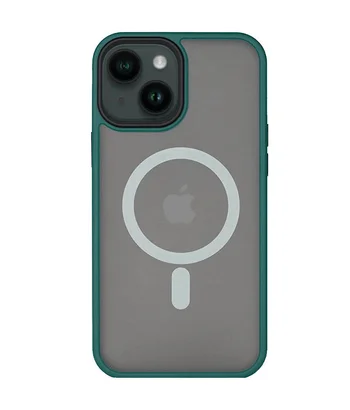 TPU+PC чохол Metal Buttons with MagSafe для Apple iPhone 14 (6.1") Зелений