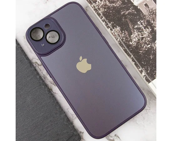 Чехол TPU+Glass Sapphire Midnight для Apple iPhone 14 (6.1") Фиолетовый / Deep Purple
