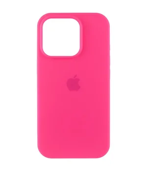 Чохол Silicone Case (AA) Logo with MagSafe Apple iPhone 14 (6.1") Рожевий / Barbie pink