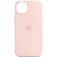 Чохол Silicone case (AAA) full with Magsafe and Animation для Apple iPhone 14 (6.1") Рожевий / Chalk Pink