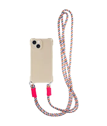 Чохол TPU CrossBody with straps для Apple iPhone 14 (6.1") Antique White Чохол TPU CrossBody with straps для Apple iPhone 14 (6.1") Antique White