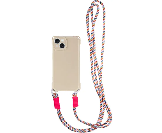 Чехол TPU CrossBody with straps для Apple iPhone 14 (6.1") Antique White