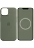 Чохол Silicone case (AAA) full with Magsafe and Animation для Apple iPhone 14 (6.1") Зелений / Olive