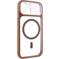 Чохол TPU+PC GETMAN Moon Clear with MagSafe для Apple iPhone 14 (6.1") Brown