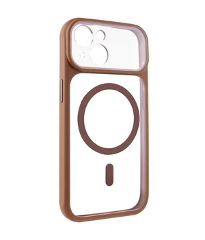Чохол TPU+PC GETMAN Moon Clear with MagSafe для Apple iPhone 14 (6.1") Brown