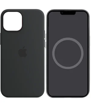 Чехол Silicone case (AAA) full with Magsafe and Animation для Apple iPhone 14 (6.1") Черный / Midnight