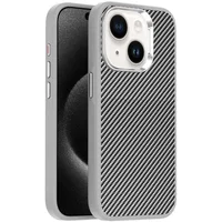 Чохол TPU+PC Carbon with MagSafe для Apple iPhone 14 (6.1") Grey
