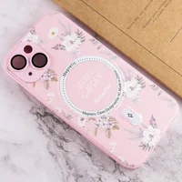 TPU+PC чохол Secret Garden with MagSafe для Apple iPhone 14 (6.1") Pink